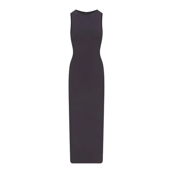 NEW SKIMS Smooth Lounge Long Boat Neck Dress- color Graphite (size XS) - Picture 3 of 6